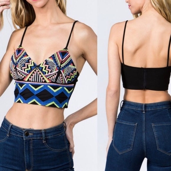 High End  Boho Embroidered Bralettes - Picture 3 of 6